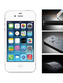 Pellicola vetro temperato proteggi schermo per Apple iPhone 4 4s tempered glass