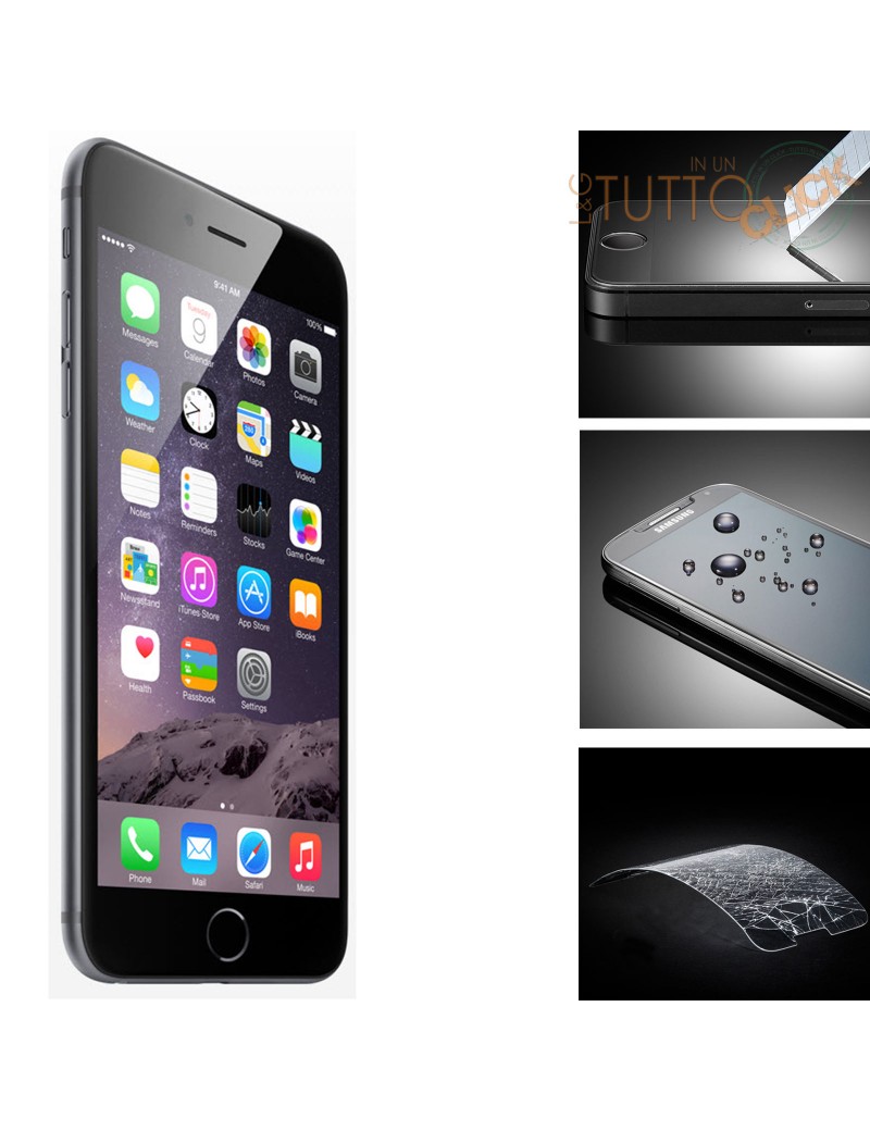 Pellicola vetro temperato proteggi schermo per Apple iPhone 6 plus 5,5 tempered glass