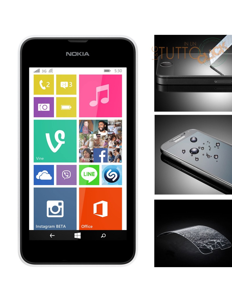 Pellicola vetro temperato proteggi schermo per Nokia lumia 530
