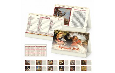 Calendari personalizzati 2020 pubblicitari olandese da tavolo scrivania santi PA061