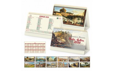 Calendari personalizzati 2020 aziendali da tavolo scrivania ufficio italia antica PA064