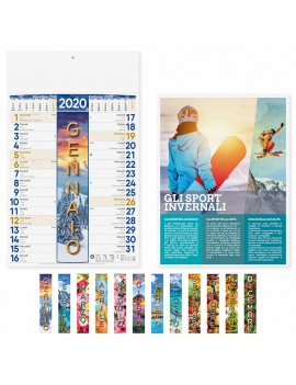 Calendari personalizzati 2020 pubblicitario illustrato parete muro 4 stagioni PA115