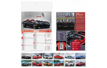 Calendari pubblicitari 2020 personalizzati parete muro Auto sportive PA162