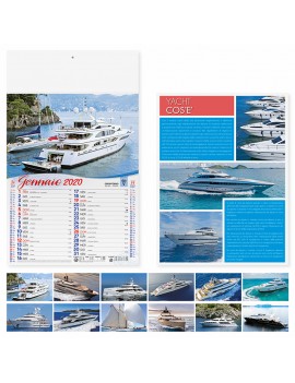 Calendari pubblicitari 2020 illustrati parete muro yacht da sogno barca PA165