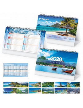 Calendari personalizzati 2020 aziendali promo scrivania ufficio Paesaggi PA402