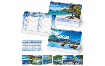 Calendari personalizzati 2020 aziendali promo scrivania ufficio Paesaggi PA402