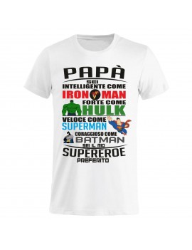 T-shirt Maglietta festa del Papà - Super Hero GR44 -...