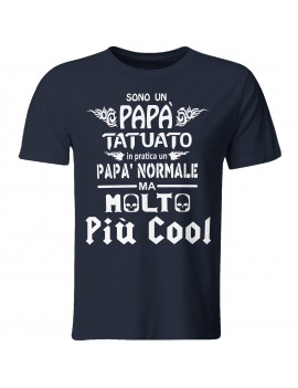 Maglia maglietta t shirt festa del Papà idea regalo TATUATO NORMALE FICO  GR412