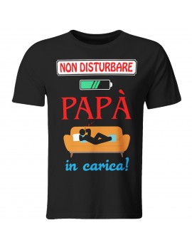Maglia maglietta t shirt festa del Papà padre idea regalo NON DISTURBARE GR415