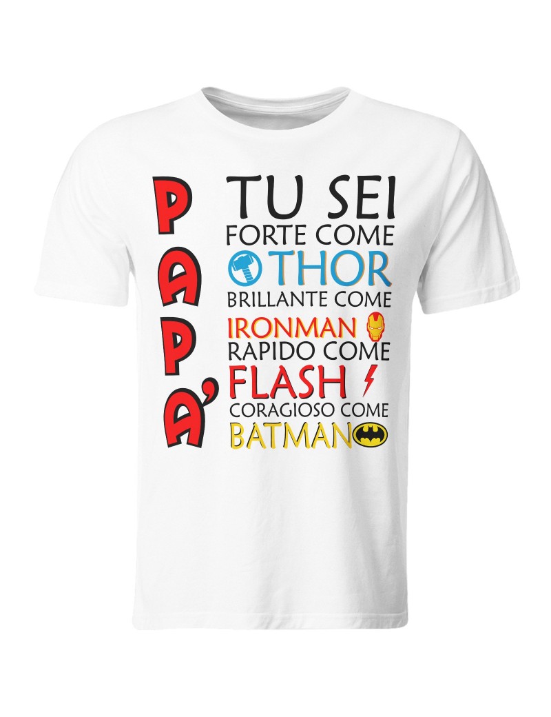 PAPA 'Sei il mio supereroe preferito Avengers Kids T-shirt Padri Giorno Regalo Tee 