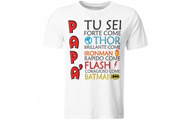 Maglia maglietta t shirt festa del Papà padre idea regalo SUPEREROE MARVEL GR416
