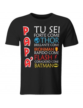 Maglia maglietta t shirt festa del Papà padre idea regalo SUPEREROE MARVEL GR416