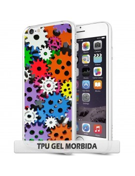 Cover per Apple Iphone 7 Plus - Gel / bordo trasparente