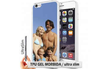 Cover per Samsung Galaxy A3 A300F - TPU gel ULTRA SLIM/bordo trasparente